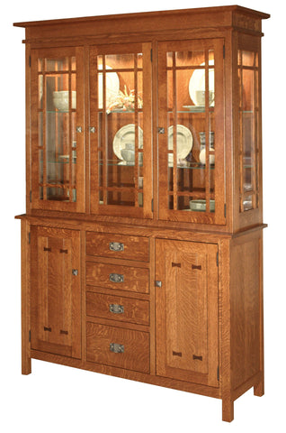 Gettysburg- Amish Solid Wood 3 Door Dining Hutch