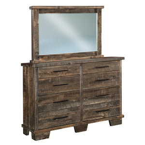 Glendale - Amish Handcrafted Dresser W/ Optional Hidden Jewelry Pull Out Mirror
