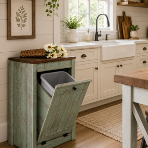 Gold Creek Tilt-Out Trash Bin Cabinet Room Scene