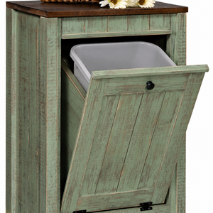Gold Creek - Amish Handcrafted Single Tilt-Out Trash Bin Cabinet