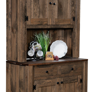 Gold Creek - Amish Handcrafted Granny Cabinet With Hutch