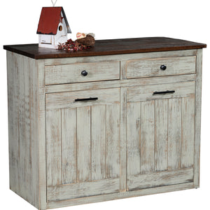 Gold Mine- Amish Handcrafted  Double Trash Bin Cabinet