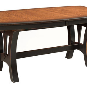 Grand Island Trestle - Handcrafted Solid Top or Extension Dining Table