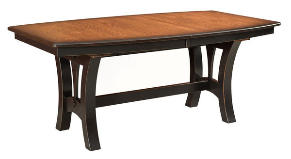Grand Island Trestle - Handcrafted Solid Top or Extension Dining Table