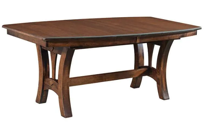 Grand Island Trestle - Handcrafted Solid Top or Extension Dining Table