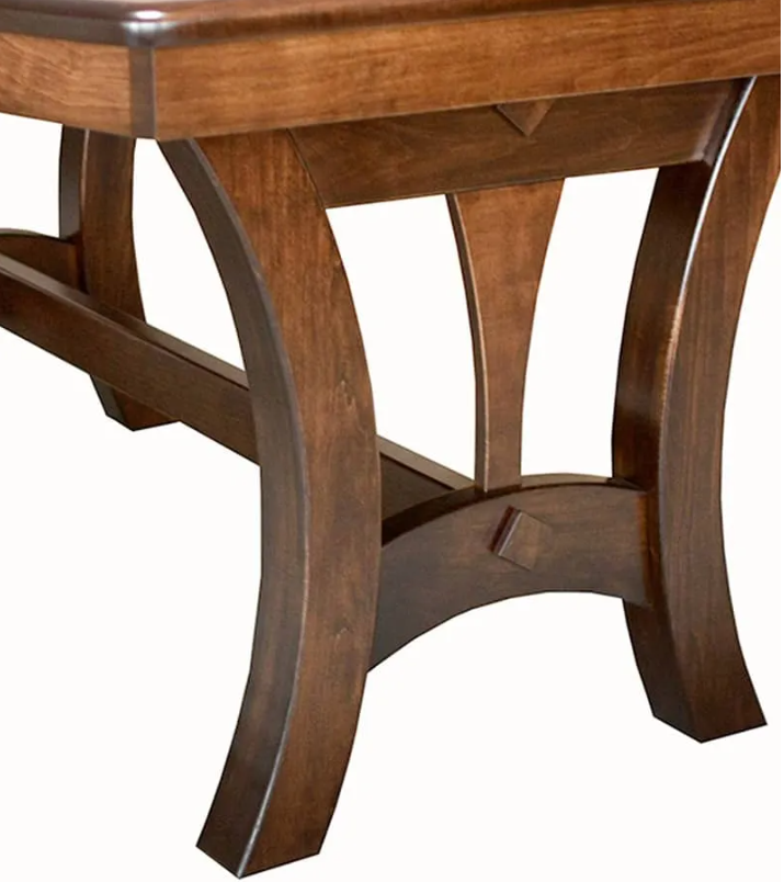 Grand Island Trestle - Handcrafted Solid Top or Extension Dining Table