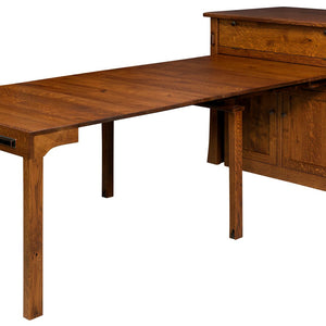 Grant - Amish Solid Wood Kitchen Island with Pull Out Dining Table