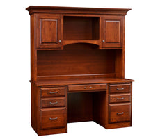 Hampton - Amish Hardwood Double Pedestal Desk With Optional Hutch