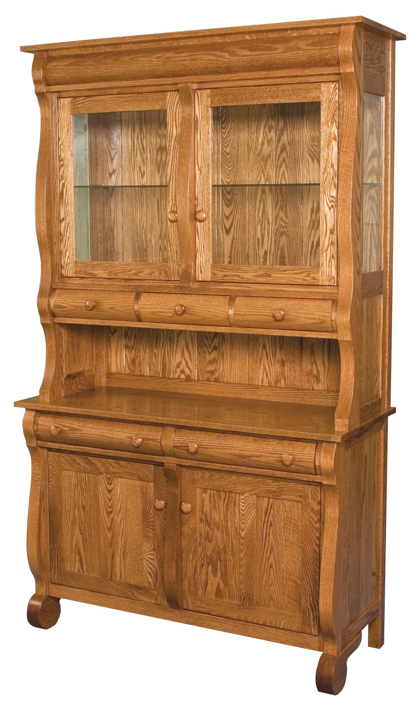 Hampton - Amish Solid Wood 2 Door Dining Hutch