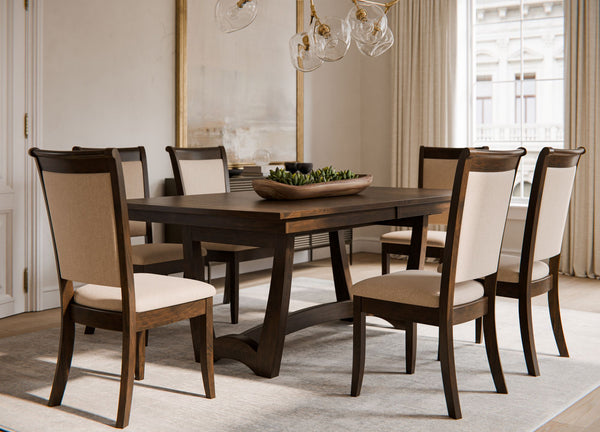 Hannah Trestle- Handcrafted Solid Top or Extension Dining Table