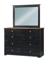 Harlow - Amish Handcrafted 8 Drawer Dresser W/ Optional Mirror