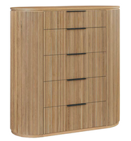 Harper - Amish Handcrafted 5 Drawer Chest Dresser With Round Edges