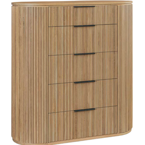 Harper - Amish Handcrafted 5 Drawer Chest Dresser With Round Edges