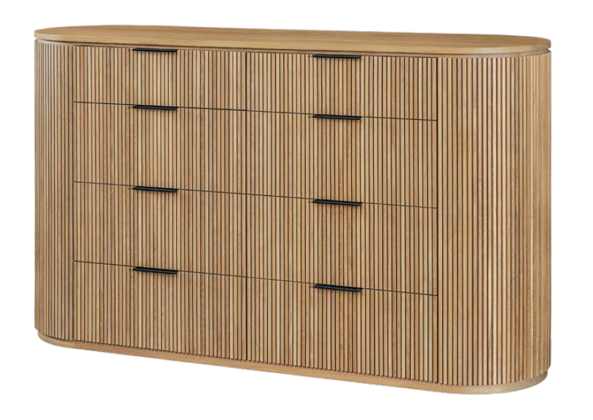 Harper - Amish Handcrafted 8 Drawer Dresser With Round Edges