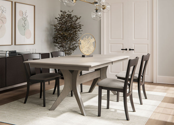 Harper Trestle - Handcrafted Solid Top or Extension Dining Table