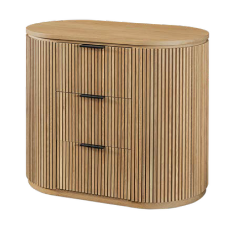 Harper - Amish Solid Wood 3 Drawer Round Edge Nightstand