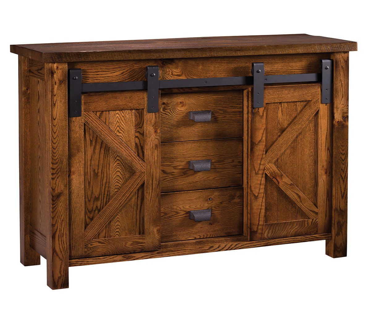 Homestead- Amish Barn Door Buffet Cabinet