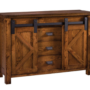 Homestead- Amish Barn Door Buffet Cabinet