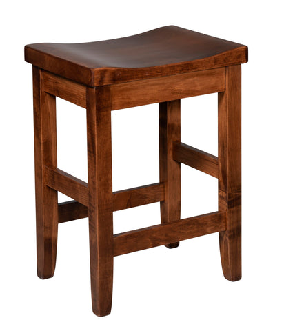 Hurley Backless - Amish Handcrafted Solid Wood Bar Stool