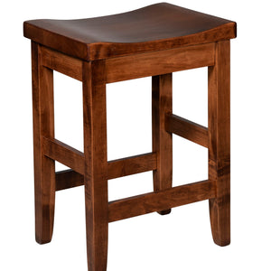 Hurley - Solid Wood Backless Bar Stool