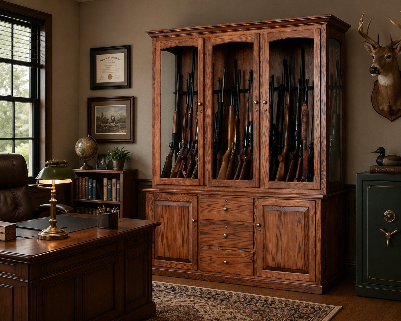 The Texan - Amish Handcrafted 20 Gun Cabinet