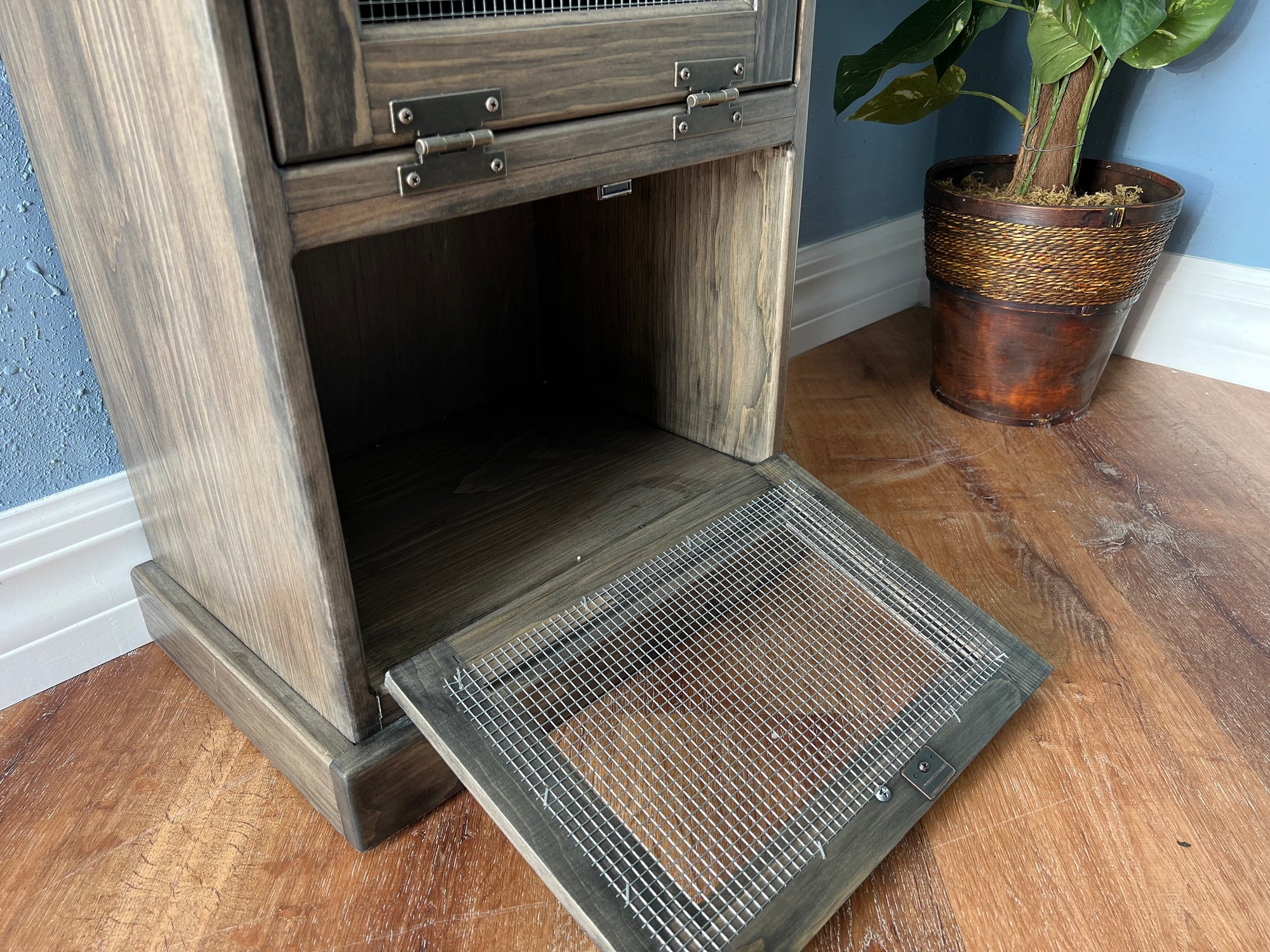 Amish Handcrafted Solid Wood Vegetable Bin / Cabinet