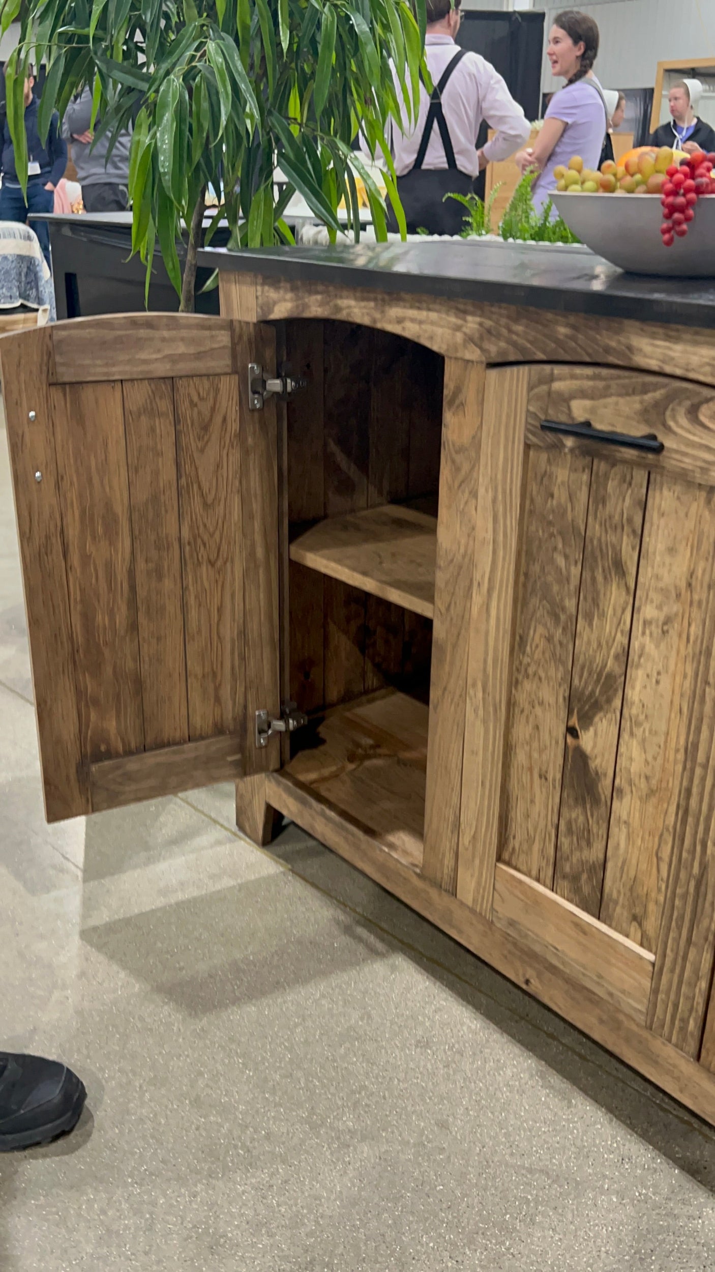 Sweet Water - Amish Handcrafted Buffet Cabinet With Trash Bin
