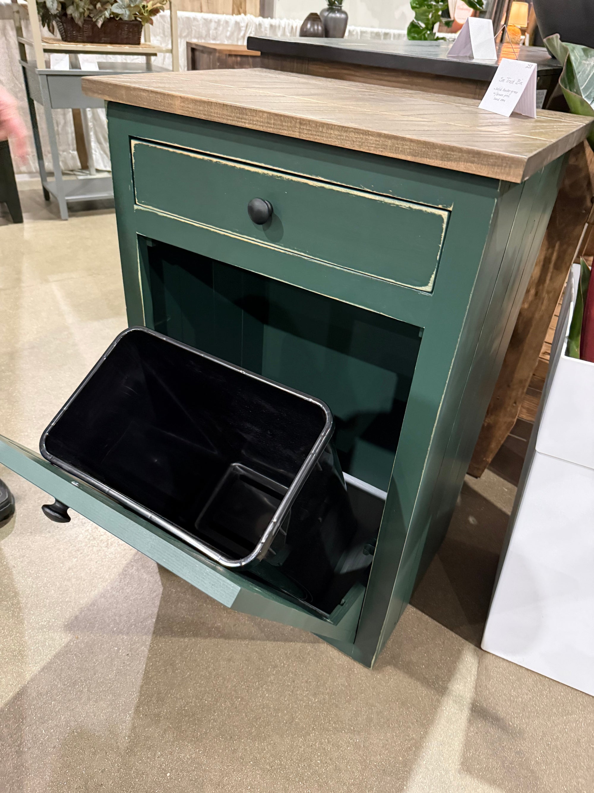 Gold Mine- Amish Handcrafted Tilt-Out Trash Bin Cabinet