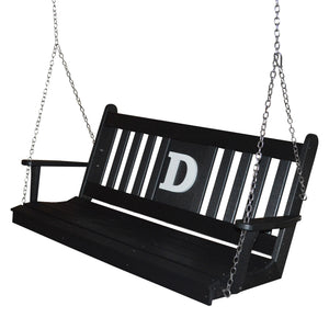 5' Poly Traditional English Swing Bed with Monogram