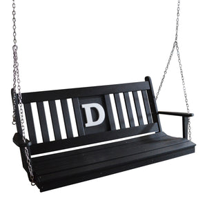 5' Poly Traditional English Swing Bed with Monogram