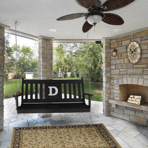 5' Poly Traditional English Swing Bed with Monogram