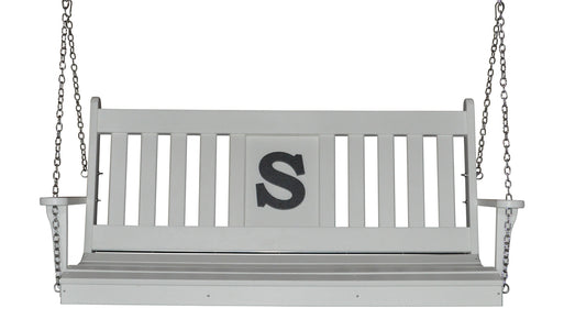 5' Poly Traditional English Swing Bed with Monogram