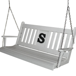 5' Poly Traditional English Swing Bed with Monogram