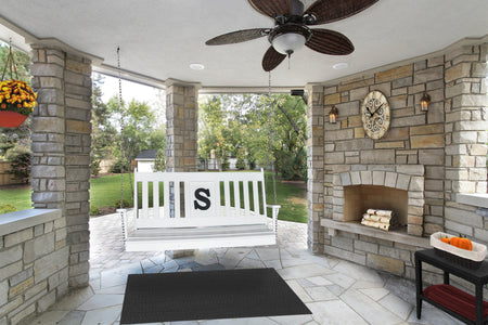 5' Poly Traditional English Swing Bed with Monogram