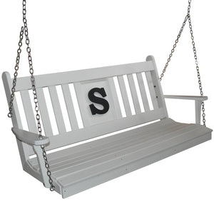 5' Poly Traditional English Swing Bed with Monogram