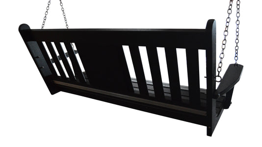 5' Poly Traditional English Swing Bed with Monogram