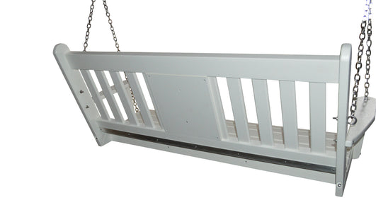 5' Poly Traditional English Swing Bed with Monogram