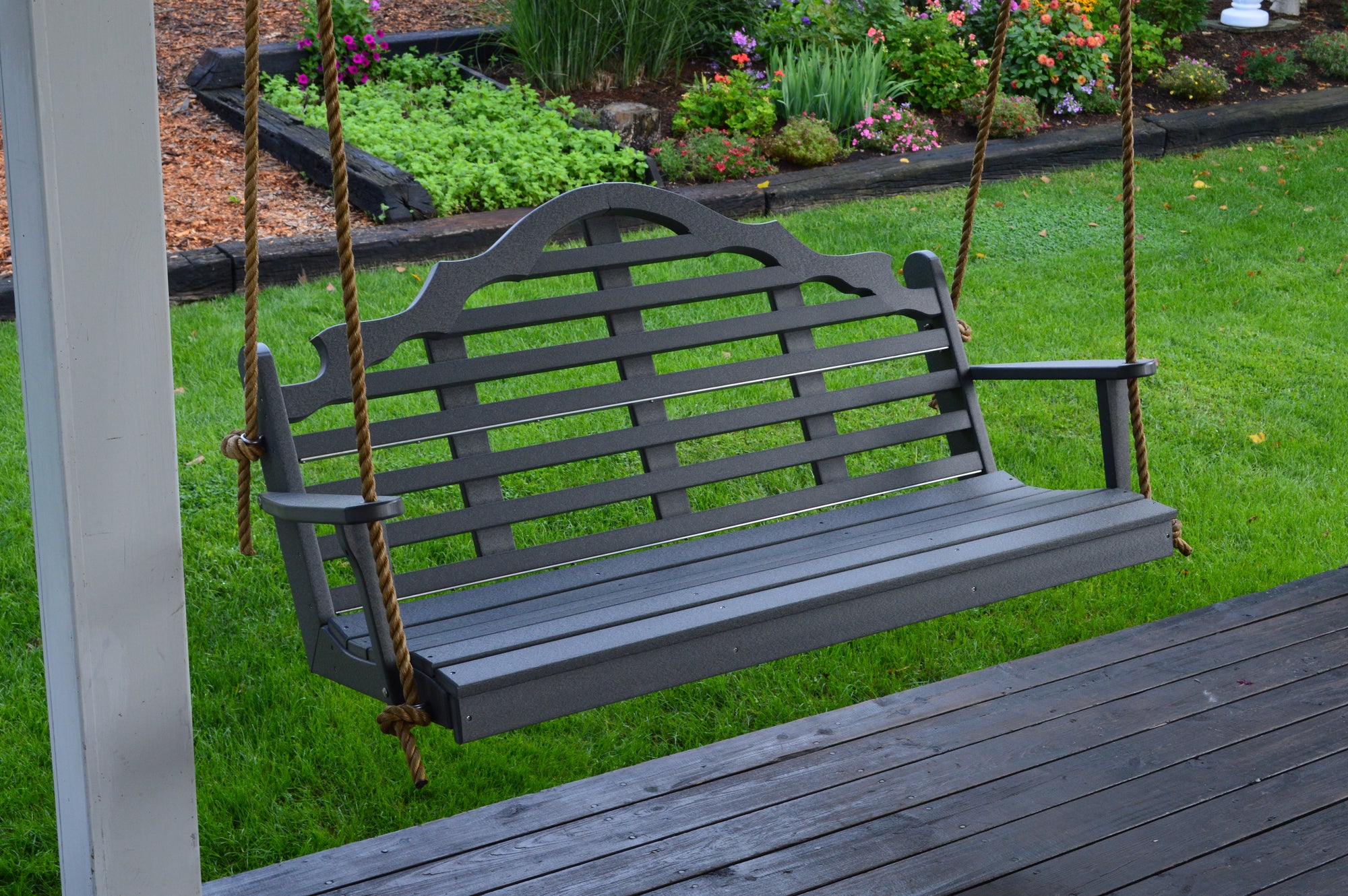 5' Poly Marlboro Swing Bed - Dark Gray