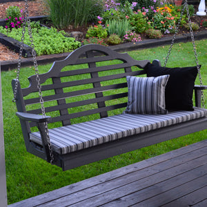 5' Poly Marlboro Swing Bed - Dark Gray