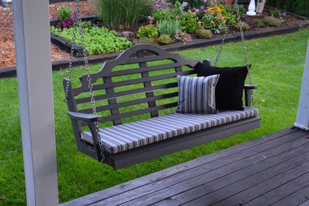 5' Poly Marlboro Swing Bed - Dark Gray