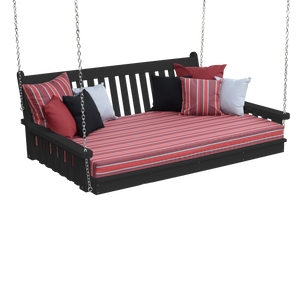 6' Poly Traditional English Swing Bed - Black