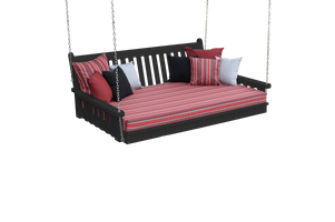 6' Poly Traditional English Swing Bed - Black