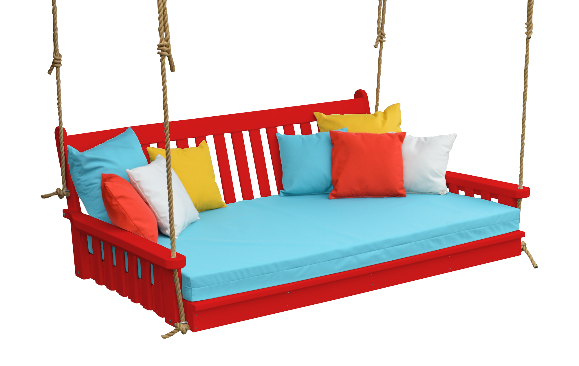6' Poly Traditional English Swing Bed - Red
