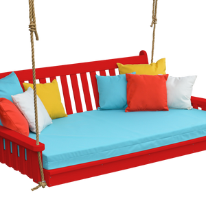 6' Poly Traditional English Swing Bed - Red