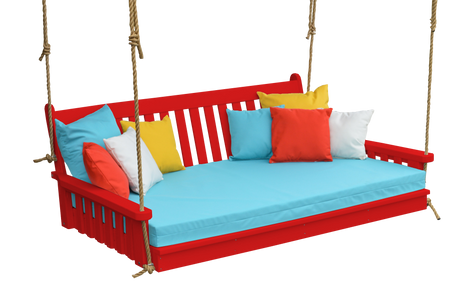 6' Poly Traditional English Swing Bed - Red