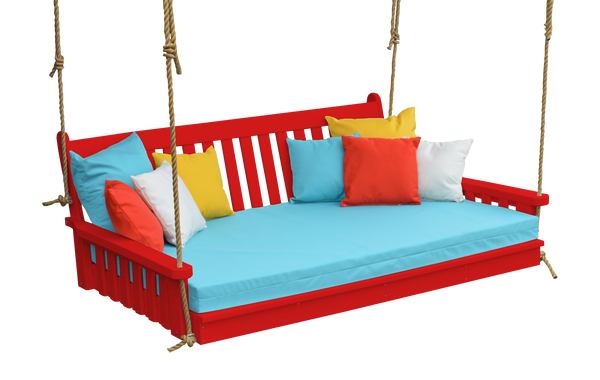 6' Poly Traditional English Swing Bed - Red