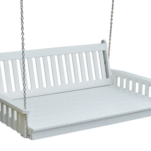 6' Poly Traditional English Swing Bed - White
