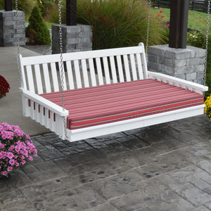 6' Poly Traditional English Swing Bed - White