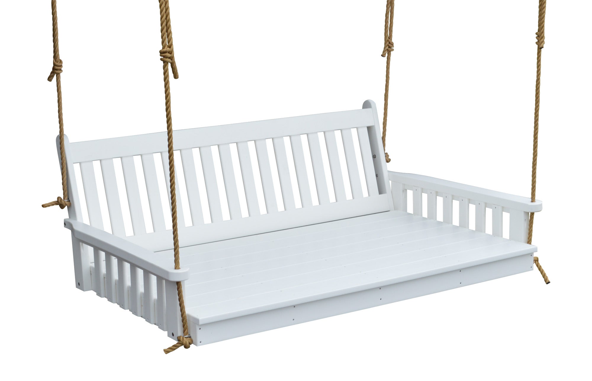 6' Poly Traditional English Swing Bed - White