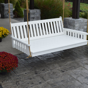 6' Poly Traditional English Swing Bed - White
